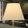 White Textured Fabric Empire Lamp Shade