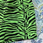 Girls Gymnastics Spandex Shorts Green And Black Zebra Print