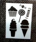 Show-offs Everyday Fun Decorative Stencils - Sweet Treats - 1 Sheet
