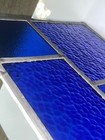 Antique High End Stained Glass Window No Cracks Cobalt Blue 17  By 13  Free Ship