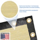 Beige 8ft Privacy Fence Screen Windscreen Cover With Grommets For Backyard Patio