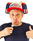 Usa Hat Merica 4th Of July All American Costume Drink Holder With Straw Costume