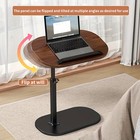 Adjustable Rolling Laptop Desk Table Mobile Foldable Computer Stand For Bed Sofa