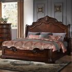 Traditional 3pc Bedroom Furniture Set Est King Bed   2 Nightstand  Walnut Finish
