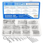 Cotter Pin Assortment Kit  220pcs Cotter Pins 13 Sizes  304 Stainless Steel H   