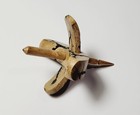 Spindle  Hand-carved Turkish Style  Reclaimed Mango Wood  small Black Burl 