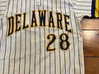 Vintage University Of Cca Delaware Baseball Game Worn Used Jersey Blue Hens  28