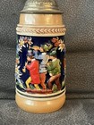 Vintage Dbgm 53 German Beer Stein Pewter Lid Band Made In West Germany 6 5   