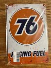 Vintage 76 Racing Fuel Metal Sign   Automotive Signs   Gas   Oil Signs 