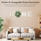 Wood Home Sign For Wall Decor Wooden Home Letters With Wreath Artificial Eucalyp