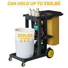 Homiflex Cleaning Cart 3-shelf Commercial Traditional Janitorial Cart W pvc Bag