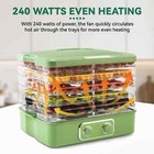 Food Dehydrator Bpa-free Stackable Tray Adjustable Temperature