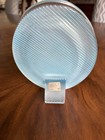 Mikasa japan  Oval Clear aqua Glass Ribbed Wave Pattern Picture Frame New