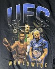 Ufc Worldwide Black T-shirt Sz Large Mcgregor Adesanya Jon Jones Mma Champions