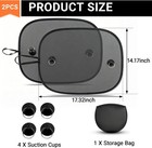 Koiluvgo Car Sun Shade 2 Pack  17 x14  Double Layer Mesh  Uv Protection