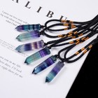 Healing Chakra Stone Reiki Pendant Necklace Crystal Quartz Natural Fluorite El