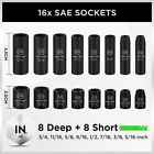 3 8  Drive Impact Socket Set 50-piece Standard Sae And Metric  6 Point Cr-v New