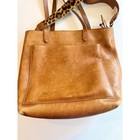 Madewell The Zip Top Medium Transport Tote Leather Bag Brown Leopard Strap