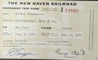   vintage 1957 New Haven Railroad Company Exchange Trip Pass   