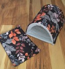 Handmade Guinea Pig  Small Pet Fleece Tunnel Bedding With 2x Uhaul Insert   