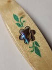 Maple Wood W Pearl Flower Insert Binil Tatting Shuttle Handmade 3-1 4  Us Seller