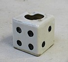 Vintage One Ceramic Dice Ashtray   Made In Japan