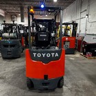 2020 Toyota 8fbchu25 5000lb Used Electric Forklift Triple Mast Sideshift 10074