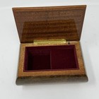 Vintage Made In Italy Violin   Horn Inlaid Wood Music Jewelry Box Tested Working