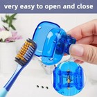 10 4 2pcs Toothbrush Head Covers Protector Cap Travel Portable Brush Pod Case