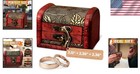 Elegant 3 15  Vintage Treasure Chest - Wooden Box With Secure Closure   Charm