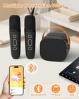 Portable Bluetooth Karaoke Machine For Kids W  2 Wireless Mics  Voice Changer
