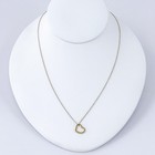 Vintage Sterling Silver 925 Gold-tone Open Heart Necklace   Adjustable 16   -18   