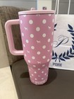 Victoria s Secret Pink X Hydrojug 40oz Traveler Water Bottle Pink Dot dog New