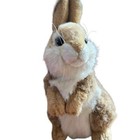 Hansa Caramel Baby Bunny Plush Stuffed Animal Toy Tan White 14 Inch Tall