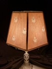 Vtg 9    Lamp Shade Baby Bear Handmade Pink White Spider Nos Woodstock 6 Panel