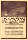 Antique 1907 Ad Winchester Rifles Indian Blanket Canoe Campfire