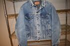 Levi s Blanket Lined Usa Made Vtg 80s Denim Jean Jacket Trucker Size 44 42
