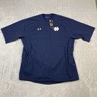 New Notre Dame Under Armour 1 4 Zip Pullover Large Blue Short Sleeve Sample