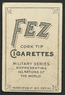 Fez Cigarette Trade Card Tobacianna Military Series Great Britain Royal Horse