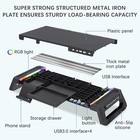 Monitor Stand For Desk Rgb With 4 Usb 3 0 Hub Foldable Computer Screen Riser