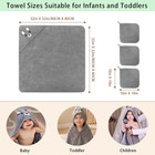 4 Pcs Hooded Baby Towel Set  32x32 Inch Absorbent Baby Bath Towels  Soft Hooded