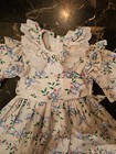 Vtg Blue Pink White Floral Toddler Dress Girl s 2t Lace Eyelet Easter Cotton