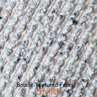 Dezene 26x26 Blue Euro Sham Pillow Cover Striped Textured Boucle Boho Farmhouse