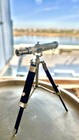 Telescope W  Wooden Tripod Vintage Nautical Decorative Solid Brass Chrome Finish