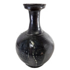 Vtg Modernist Studio Art Pottery Vase Wheel Thrown Iridescent Drip Glaze 11 5 