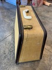 Vintage  50s Singer 401 Sewing Machine Trapezoid Grass Cloth Carrying Case Nice 