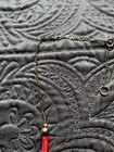 23    Vintage Chucky Red Bamboo Coral Silver Tone Beads Sterling Chain Necklace