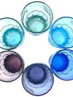Mcdonald s Coca-cola Libbey Embossed Glasses 16oz Jewel Tones Set Of 6