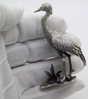 Vintage Italian Handmade Genuine Silver Great Blue Heron Wildlife Figurine