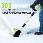 Steelite 20v 12 Inch Cordless Snow Shovel With 4 0-ah Battery And Quick Charger